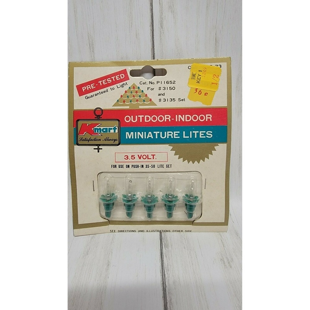 Vintage Kmart Tulip Lights Clear Replacement P11652 for 3150 3135 Sets 3.5V